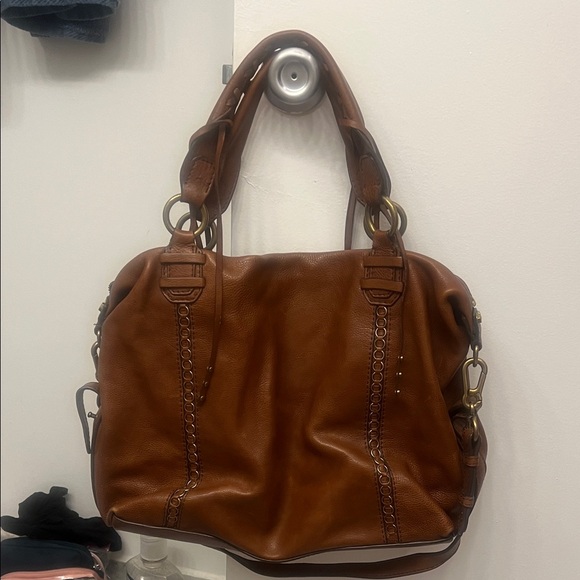 orYANY Handbags - Oryany Brown Leather Satchel Bag with Crossbody strap